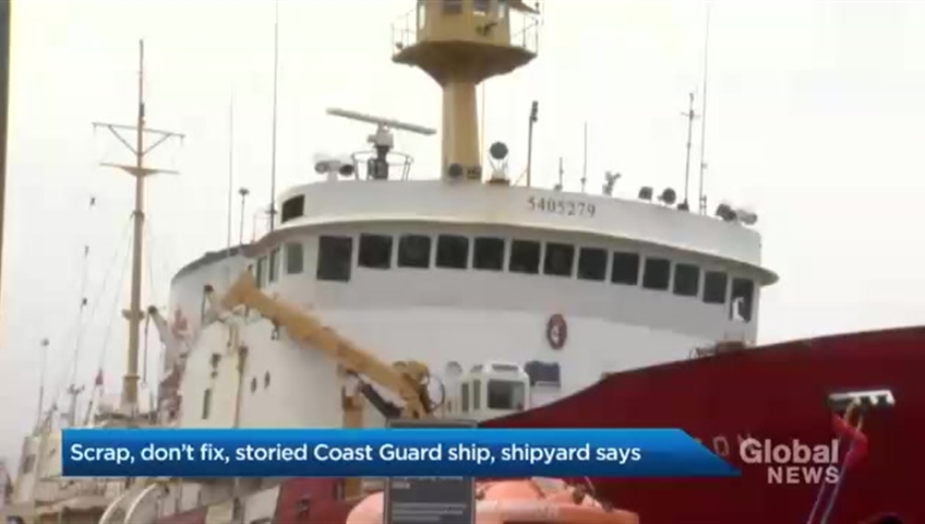Click to play video: 'Delete, do not fix, story coastguard ship, shipyard says'