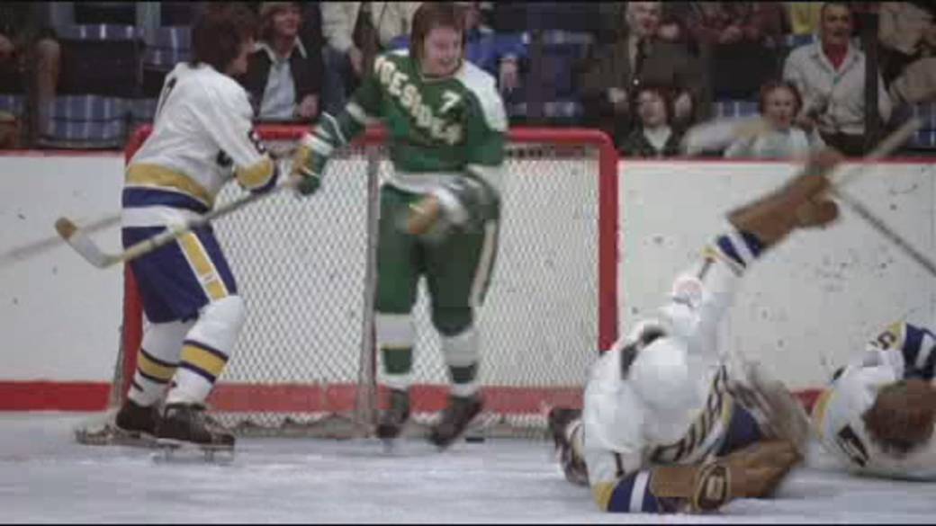 Click to play video: 'The role of Canucks coach Bruce Boudreau in the 1977 hockey movie' Slap Shot '