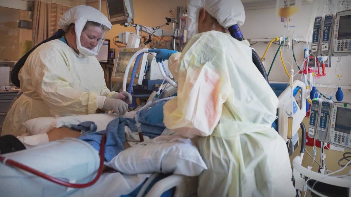 Click to play video: 'Healthcare workers feel the strain of COVID-19-related hospitalizations'