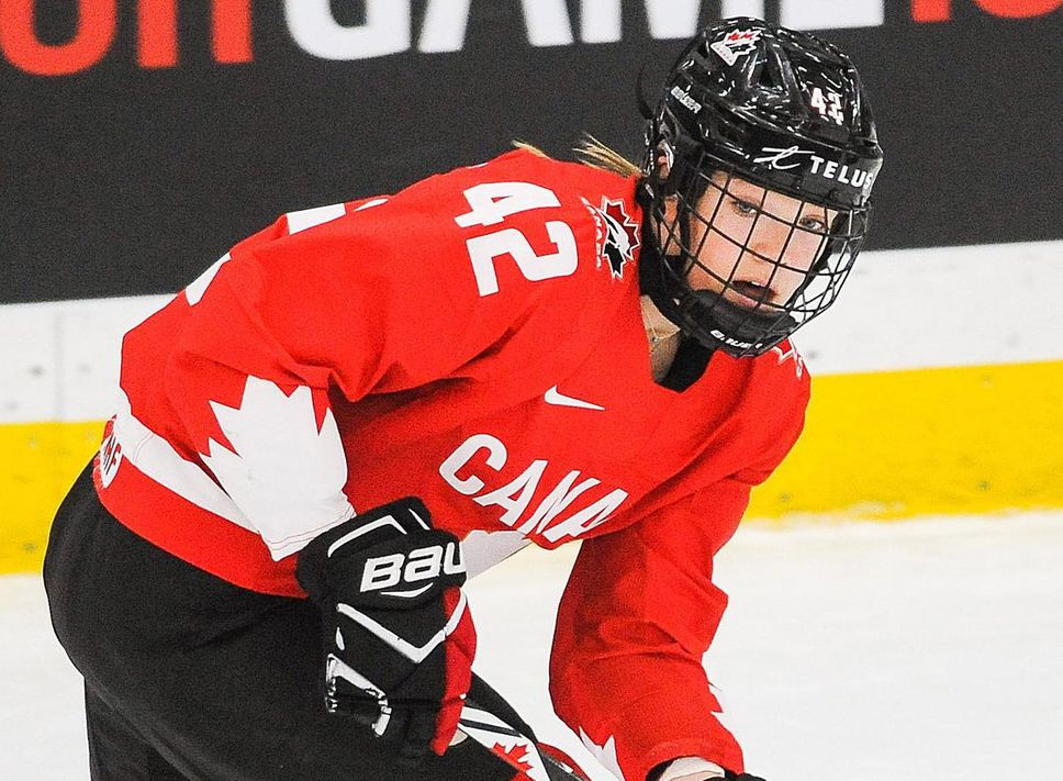Claire Thompson will go for gold in Beijing after being inspired by Canada's success in women's hockey at the 2010 Olympics in Vancouver.