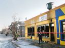 Windsor Firefighters at GoodFellas Cafe (1125 Erie St. East) on Via Italia on the morning of January 8, 2022.