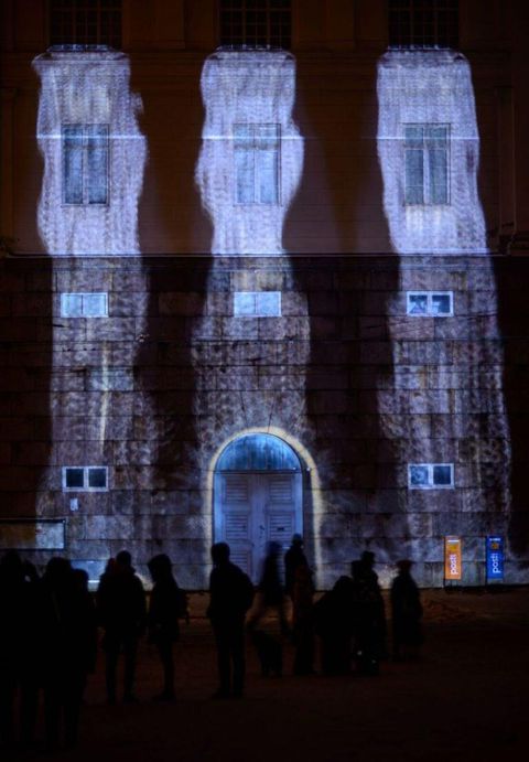 “Gorži” by Finnish artist Outi Pieski will be projected on the side of the Power Plant building.