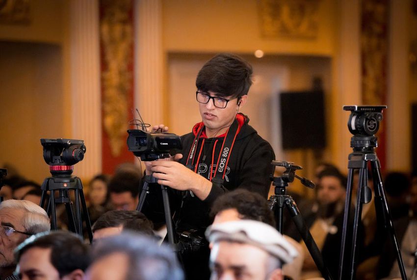 Mohammad Imran while working as a photojournalist in Kabul.