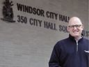 A year like no other.  Windsor Mayor Drew Dilkens is pictured outside City Hall on March 31, 2020, his first day back after being in self-isolation at home for two weeks following a trip abroad that ended at the start of the health emergency. COVID-19.