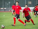 TSS Rovers practice at Swangard Stadium on Wednesday before playing their first Premier Development League game.