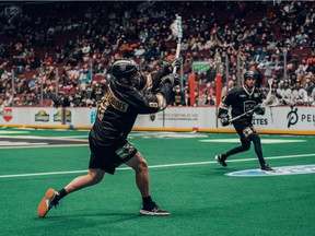 Adam Charalambides scored two goals for the Vancouver Warriors in Saturday's 17-11 victory over the Panther City Lacrosse Club of Fort Worth, Texas.