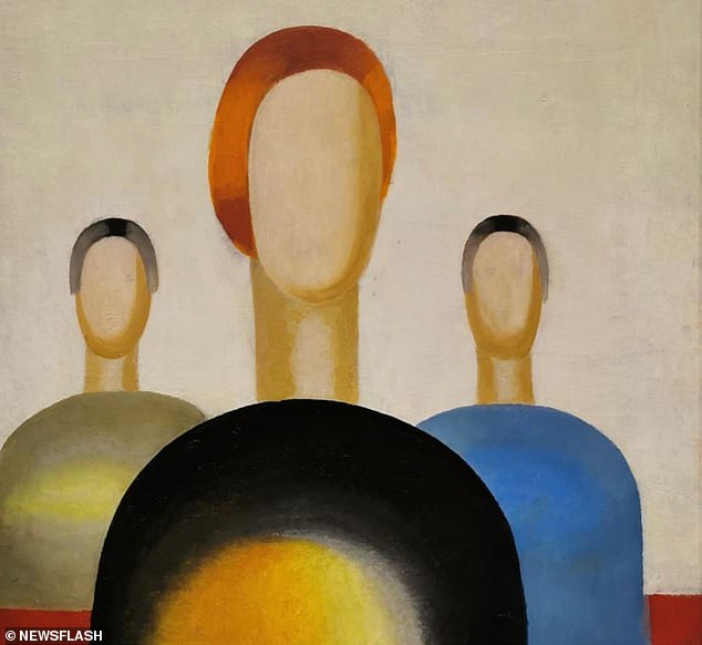 ORIGINAL : Peinture « Trois figures » (1932-1934) de l'artiste Anna Leporskaya