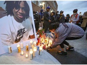 A vigil was held on Oct. 22, 2021 for Jannai Dopwell-Bailey, who was stabbed outside his school in the CDN—NDG borough.