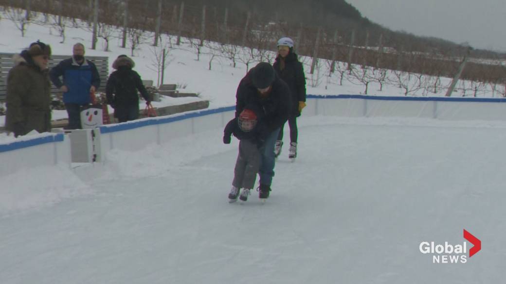 Click to play video: 'NS vineyard installs outdoor skating rink for winter season'