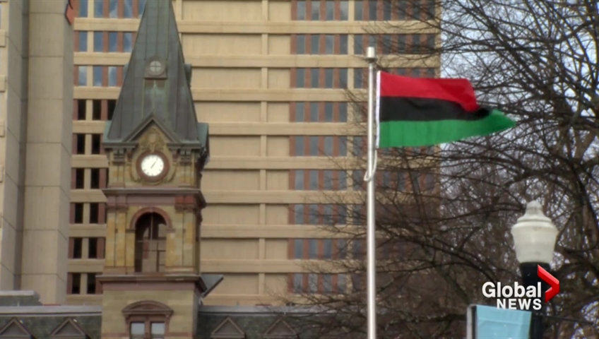 Click to play video: 'Pan African flag raising ceremony in Halifax'