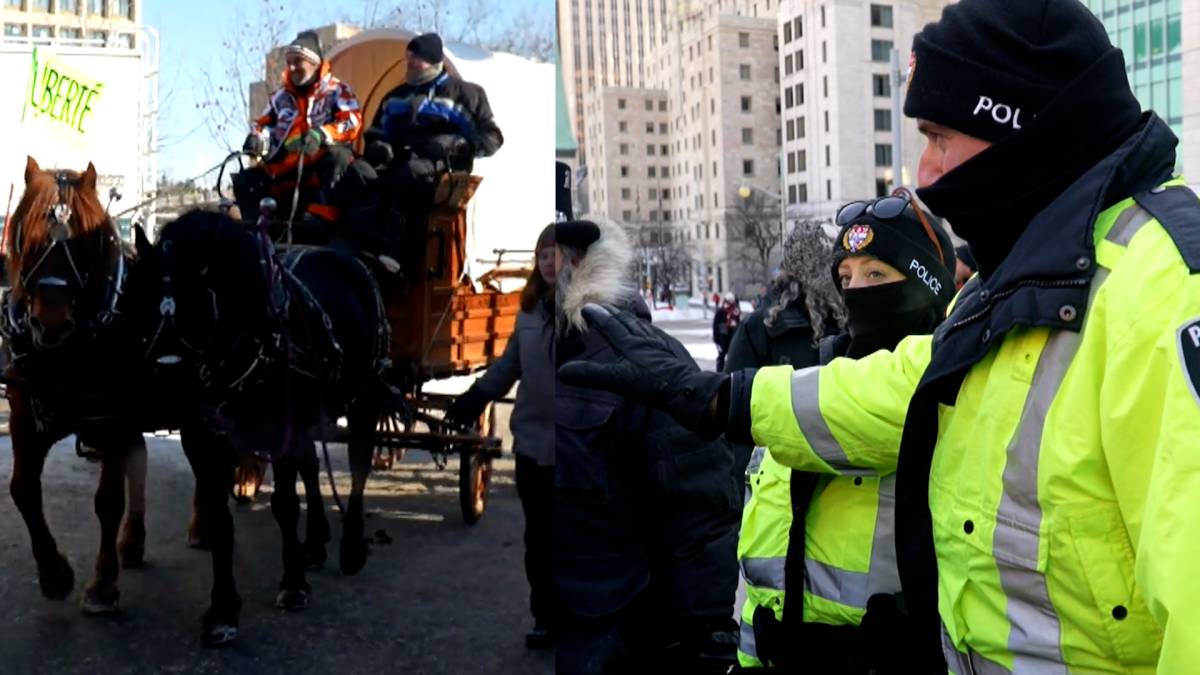 Click to Play Video: 'Truckers Protest: Chuckwagon Carrying Diesel Fuel Rejected Protest Site by Ottawa Police'