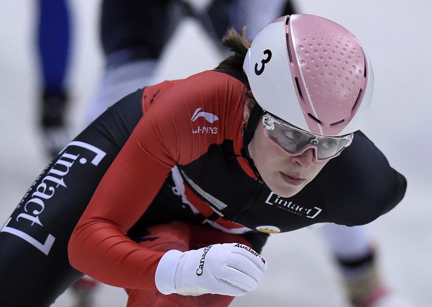 Kim Boutin of Canada will take part in the women's 500m quarterfinals of the ISU World Cup Short Course Speed ​​Skating Championships in Dresden on February 9, 2020. Boutin withdrew from the last World Cup stop of the season.