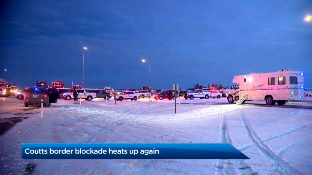 Click to play video: 'Partial reopening of Coutts border crossing running into problems as protest enters 6th day'
