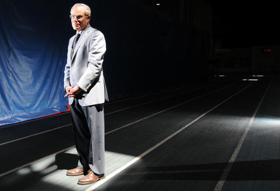 Bruce Kidd, the former Olympian and professor emeritus at the University of Toronto, shown in this 2010 file photo at the school's indoor track.