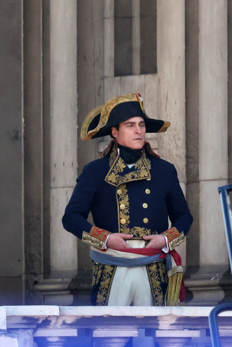 Joaquin Phoenix sur le plateau de Napoléon