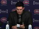 Canadiens golaie Carey Price speaks with journalists about his future on Jan. 30, 2022.