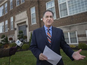 Windsor West MP, Brian Masse, holds a press conference in front of the St. Genevieve Place Lofts, on Thursday, Nov. 18, 2021. Masse is on a list of Canadians who have been banned from entering Russia.