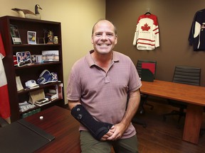 MP Chris Lewis is shown in his constituency office in Essex on Thursday, September 23, 2021. Lewis is included on a list of Canadians banned from Russia.