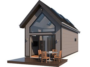 The Modern model tiny home by Petite Homes is shown.