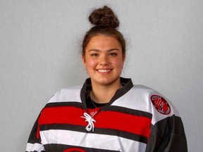 Eve Gascon at Gatineau Olympiques rookie camp in 2021.