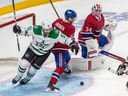 After review, it was determined there was no goaltender interference on Canadiens' Jake Allen by Dallas Stars' Tyler Seguin, giving the Dallas Stars a 4-3 win in overtime Thursday night at the Bell Center.