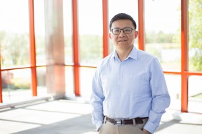 Haibo Huang, Innotech Alberta's director of energy services, is working on a project that uses a solvent instead of water to recover bitumen.