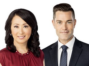 Mi-Jung Lee and Scott Roberts when they were named new co-anchor team for CTV News at Six.  Roberts was fired on March 10, 2021.