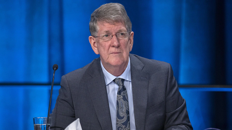 Michael MacDonald, président de la Commission des pertes massives, le 22 février 2022 à Halifax.