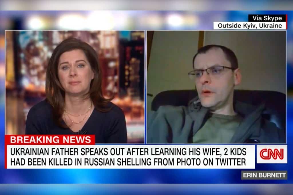 L'animatrice de CNN, Erin Burnett, a fondu en larmes mercredi en interviewant un Ukrainien dont la femme et les deux jeunes enfants ont été tués dans une attaque au mortier russe.