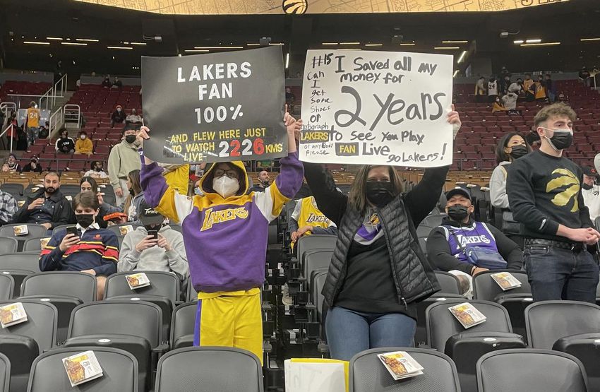 For 13-year-old Chase Reiser from Winnipeg and his mom Sandra, getting to Friday night's Lakers game in Toronto was a two-year labor of love.