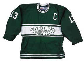 Limited edition St. Pats hockey sweater issued by the Toronto Maple Leafs to coincide with their 75th anniversary.