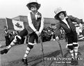 The wearing of the green - With their shillelaghs in hand, Darren Sills, 9 (left) and Buddy Martel, 8, do a jig to celebrate March 17, 1977 in honor of St. Patrick, the patron saint of Ireland.  (FILES/The Windsor Star)