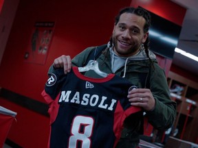 Quarterback Jeremiah Masoli signed a two-year contract with the Redblacks as a free agent.