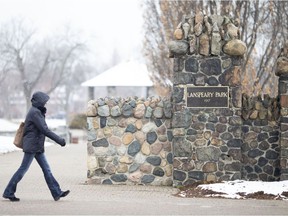 The entrance to Lanspeary Park, which is set to undergo an extensive revamping, is pictured on Friday, March 11, 2022.