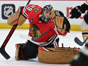 Goaltender Marc-Andre Fleury of the Chicago Blackhawks is the biggest name believed to be available before the NHL trade deadline on Monday afternoon.