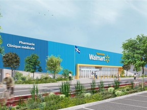 An artist's conception of a new Walmart supercentre to be built at Marché Central.