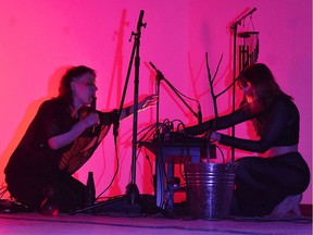 eryn tempest, left, and Stephanie Patsula, performing as soft tooth // SFTTTH in Mile Zero Dance's blur.