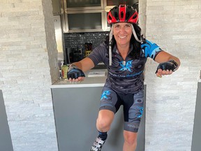 CASA's Bonnie Blakely was so keen to make her first bike ride last year, she dressed and practiced cycling movements before her bike arrived.
