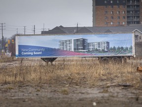 Land where a future condominium development is set to be built, is seen at 1624 Lauzon Rd., on Monday, April 4, 2022.