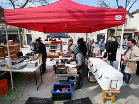 The Downtown Windsor Farmers' Market is shown on Saturday, April 2, 2002.