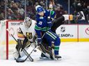 Golden Knights goalie Robin Lehner had missed 10 games to injury, but was sharp in his Sunday return during a 3-2 overtime win over the Canucks.