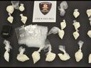 Fentanyl and cocaine, as seized by Windsor police from a residence on Henry Ford Center Drive on Feb. 25, 2022.
