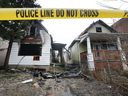 Two homes in the 600 block of Brant Street are shown on Saturday, March 19, 2022. The homes were destroyed by fire Friday night.