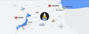 Canada is getting its first direct fiber optic connection to Asia, and Google is paying for it.  The Topaz submarine line, which will connect Japan with the west coast city of Port Alberni, is expected to be operational next year.