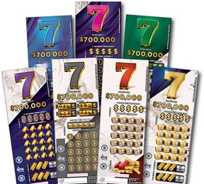 An OLG image of the seven scratch tickets provided with each $50 play of the Instant game Supreme 7.