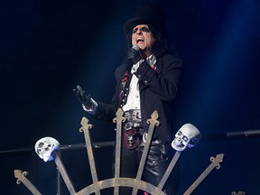 Alice Cooper performs in concert at the Jubilee Auditorium in Edmonton, Tuesday April 12, 2022.