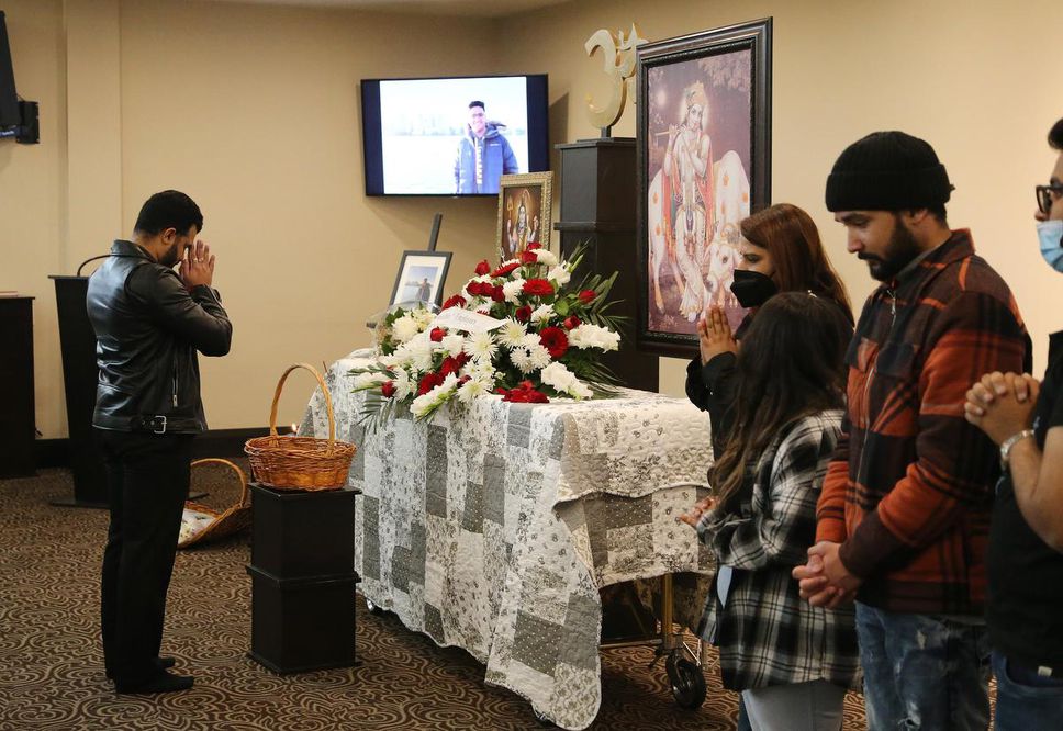 Wednesday's visitation was for Vasudev's friends in Canada, after his body will be sent to India.