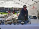 Potter Susan Weaver at the 2021 edition of the Empty Bowls event in Pointe-Claire.