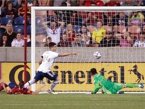 Vancouver Whitecaps forward Brian White scored in his team debut against the Real Salt Lake last year.