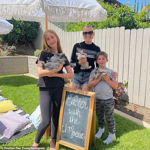 Mixed family: The real estate agent, who is already a stepmother to her husband Tarek El Moussa's daughter Taylor, 11, and son Brayden, six, said she is still learning to navigate 'having two children and balancing work, life and family'